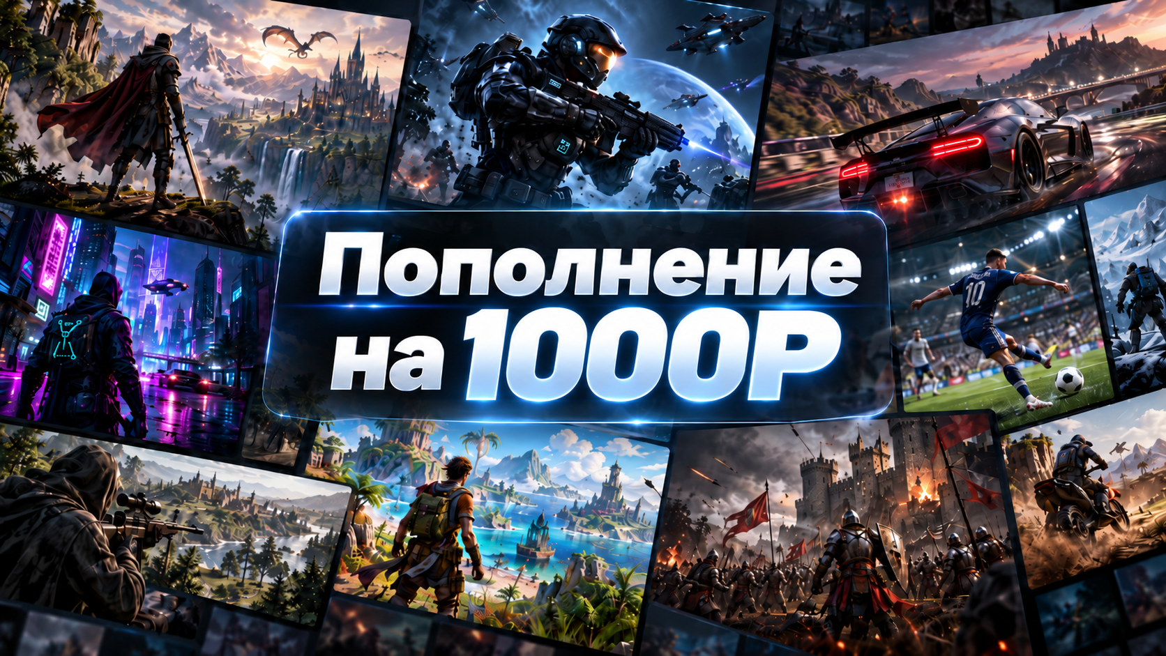 Пополнение Steam на 1 000 ₽