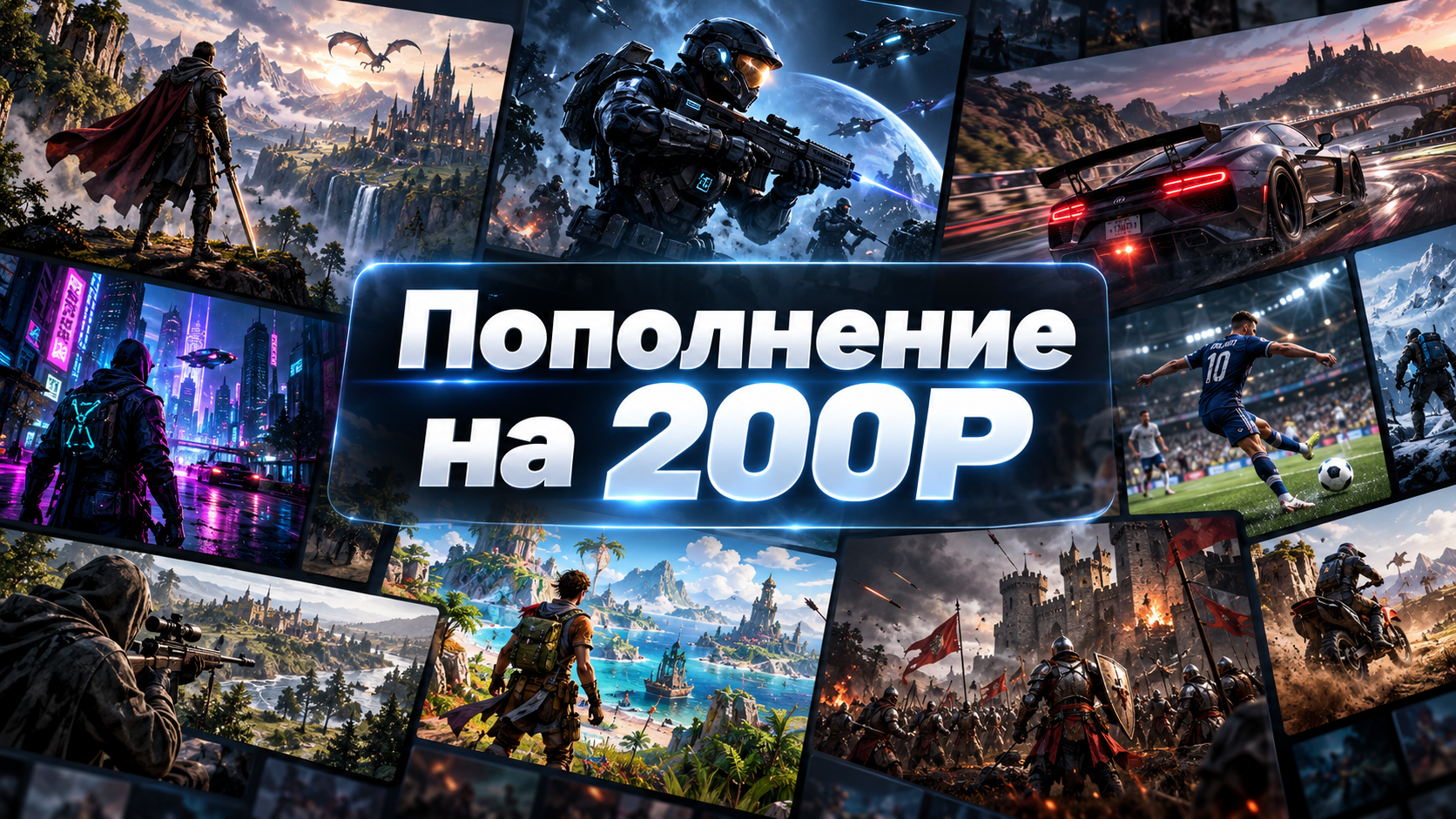 Пополнение Steam на 200 ₽